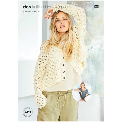 Cardigan & Top in Rico Essentials Cotton DK - KIC1000 - Downloadable PDF
