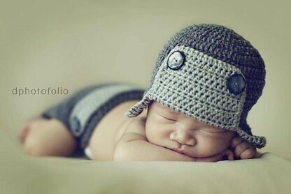 #57 Newborn aviator hat