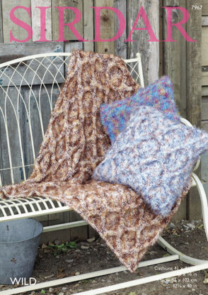 Cushions and Throw in Sirdar Wild - 7967 - Downloadable PDF