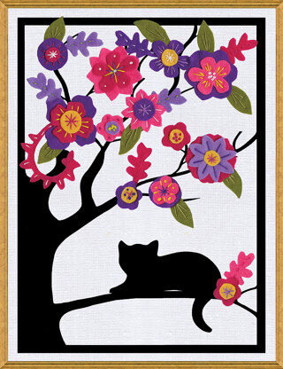 Design Works Cat in Tree Silhouette Sewing Kit - 9 x 12