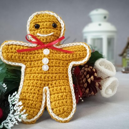 Crochet Gingerbread Man Decoration