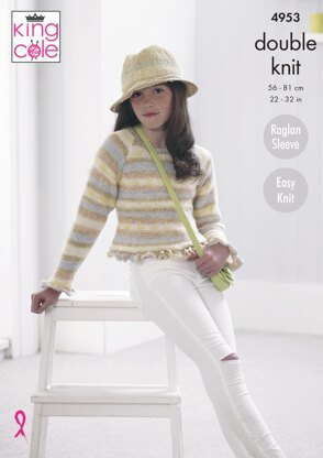 Cardigan & Sweater in King Cole DK - 4953 - Downloadable PDF