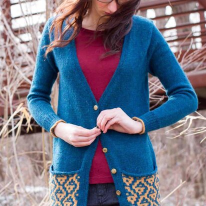 Thirlby Cardigan in Juniper Moon Farm Herriot - Downloadable PDF