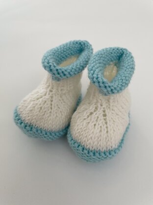Two-tone Baby Booties BJ402