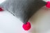 The Neon Pink Pompom Pillow