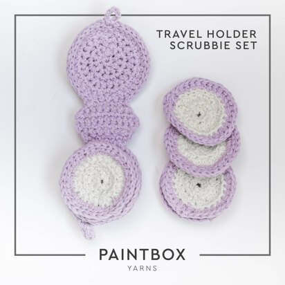 Travel Holder Scrubbie Set - Free Crochet Pattern in Paintbox Yarns Recycled Cotton Worsted - Downloadable PDF