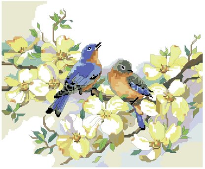 Bluebirds and Dogwood - PDF