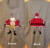 Naughty Flashing Santa Front & Back Jumper