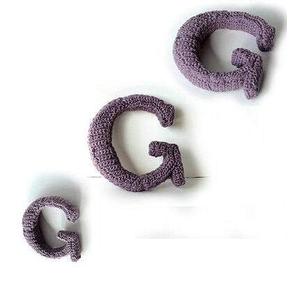 Letter G Crochet Pattern, 3D Letter Amigurumi