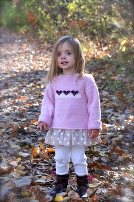 Pink Heart Baby Sweater