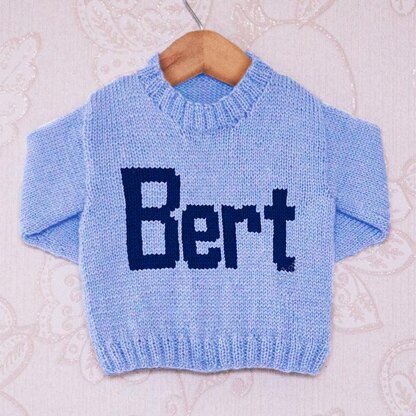 Intarsia - Bert Moniker Chart - Childrens Sweater