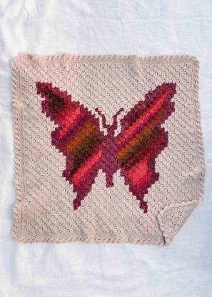 C2C Crochet Butterfly Blanket