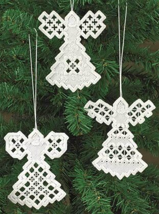 Permin Angel Hardanger Ornament Cross Stitch Kit - 9cm x 10.5cm