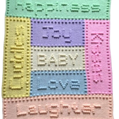 Joy Motifs Baby Blanket Crochet Pattern