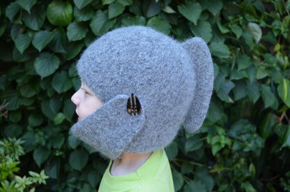 Felted knight helmet