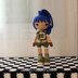 Blue-Haired Warrior Girl Amigurumi Pattern – Fanart Crochet PDF