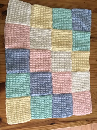 Color-Mix Baby Blanket Knitting pattern by Knit & Purl Makes | LoveCrafts