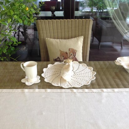 Crochet Placemat & Coaster Set N 112