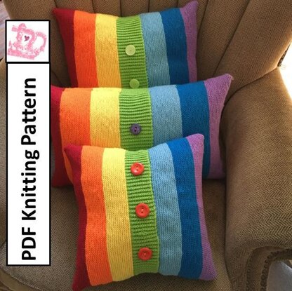 Rainbow pillow cover in 3 sizes