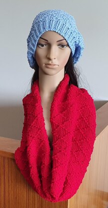 Nicky - diamond stitch scarf or cowl