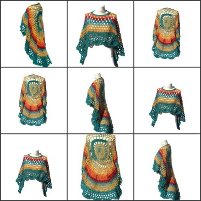 Asymmetric Rainbow Poncho