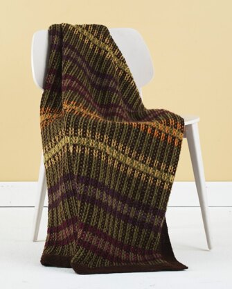 Shaded Stripes Afghan in Lion Brand Wool-Ease - L20321