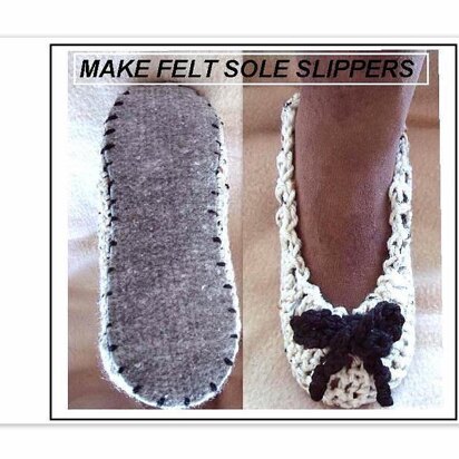 706 CROCHET SLIPPERS ON FELT INSOLES