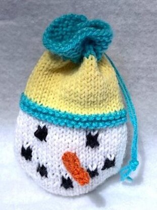 Snowman Drawstring Gift Bag