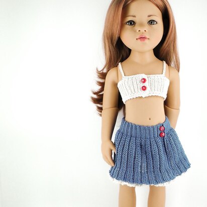 GOTZ 18/19" Doll Brenda Top and Skirt Set