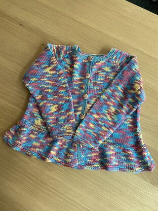 Baby Girl's Cardigan With Peplum in Sirdar Snuggly Crofter DK - 5212 - Downloadable PDF