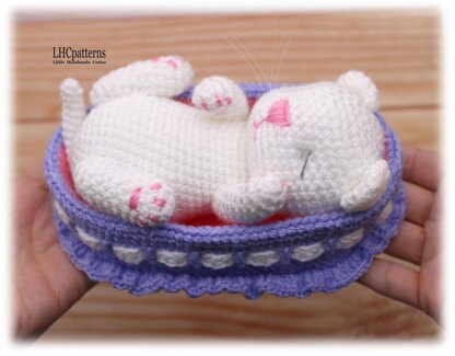 Sleeping Kitten in Cradle Crochet Pattern