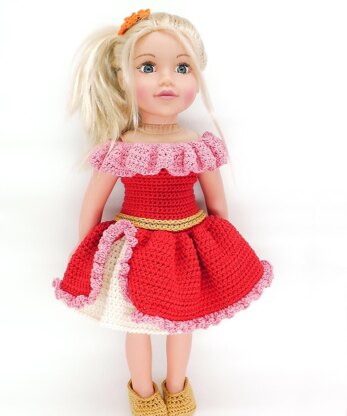 GOTZ/DaF 18" Doll Princess Elena Dress Set