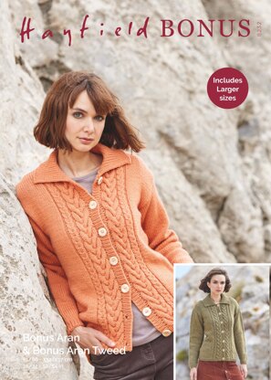 Cardigan in Hayfield Bonus Aran with Wool - 8232 - Downloadable PDF