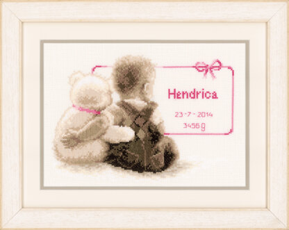 Vervaco My Favourite Teddy Cross Stitch Kit - 26cm x 18cm