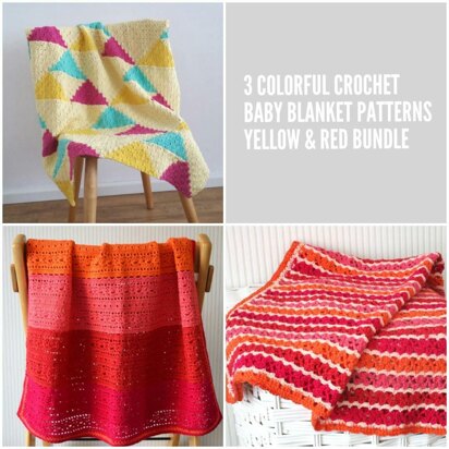 Yellow & Red Baby Blankets Bundle