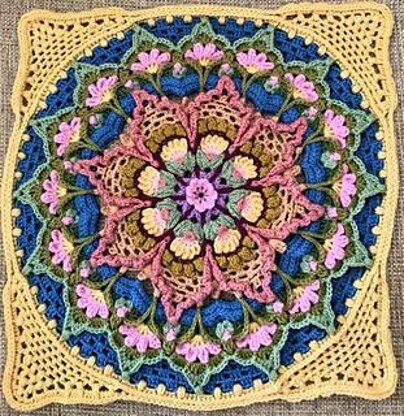 Green Tea Floral Block