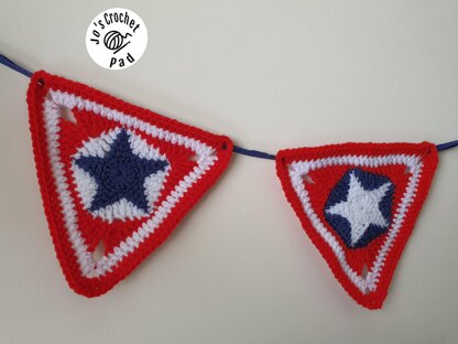 Star Motif Granny Square and Bunting pattern * PDF Crochet pattern only *