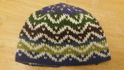 Reversible Dotted Waves Hat