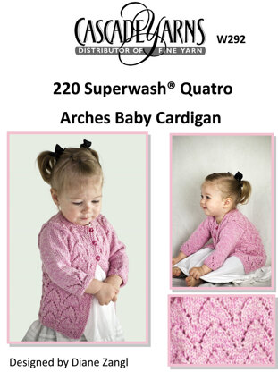 Quatro Arches Baby Cardigan in Cascade 220 Superwash - W292
