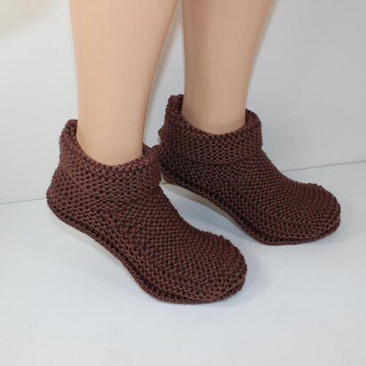 Burt's Boots Men Slippers - knitting pattern