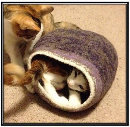 Cat Cave Felted Knit Pattern