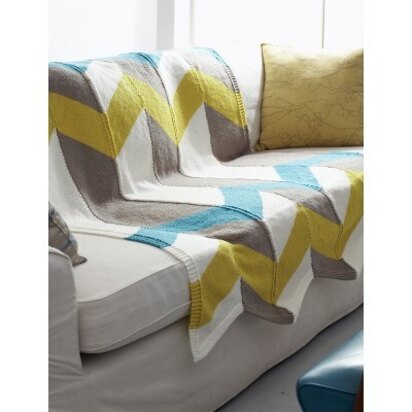 Color Pop Chevron Blanket in Bernat Super Value