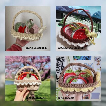 Fruit coasters in basket