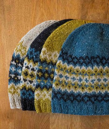 Churchmouse Studio Colorwork Cap in Rowan Felted Tweed PDF