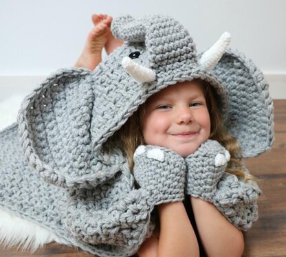 Hooded Elephant Blanket