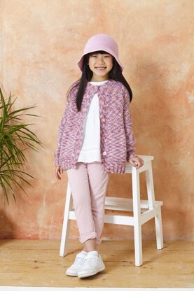 Cardigan and Sweater in King Cole Cottonsoft Crystal DK - P6299 - Leaflet