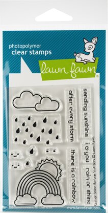 Lawn Fawn Clear Stamps 3"X4" - Rain Or Shine Before 'n Afters