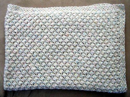 Easy Knit Shell Stitch Baby Blanket