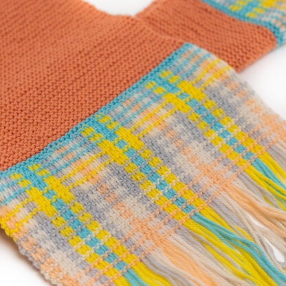 Fun Fringed Scarf - Free Knitting Pattern in Paintbox Yarns 100% Wool Worsted - Free Downloadable PDF