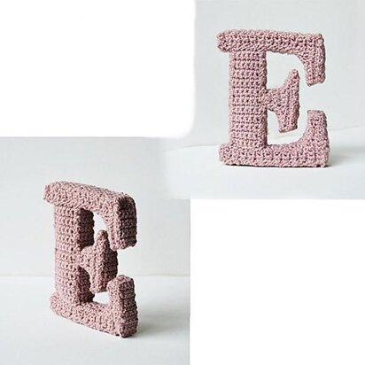 Letter E Crochet Pattern, 3D Alphabet Amigurumi